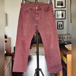 Levi's 501 Men's Straight Leg Maroon Jeans